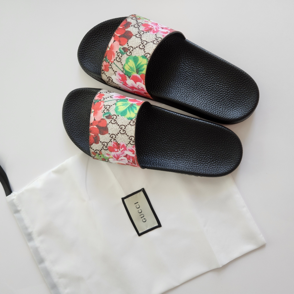 Gucci Floral Slide Sandals